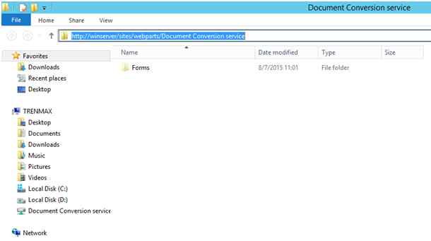 Library in the top of the ribbon
